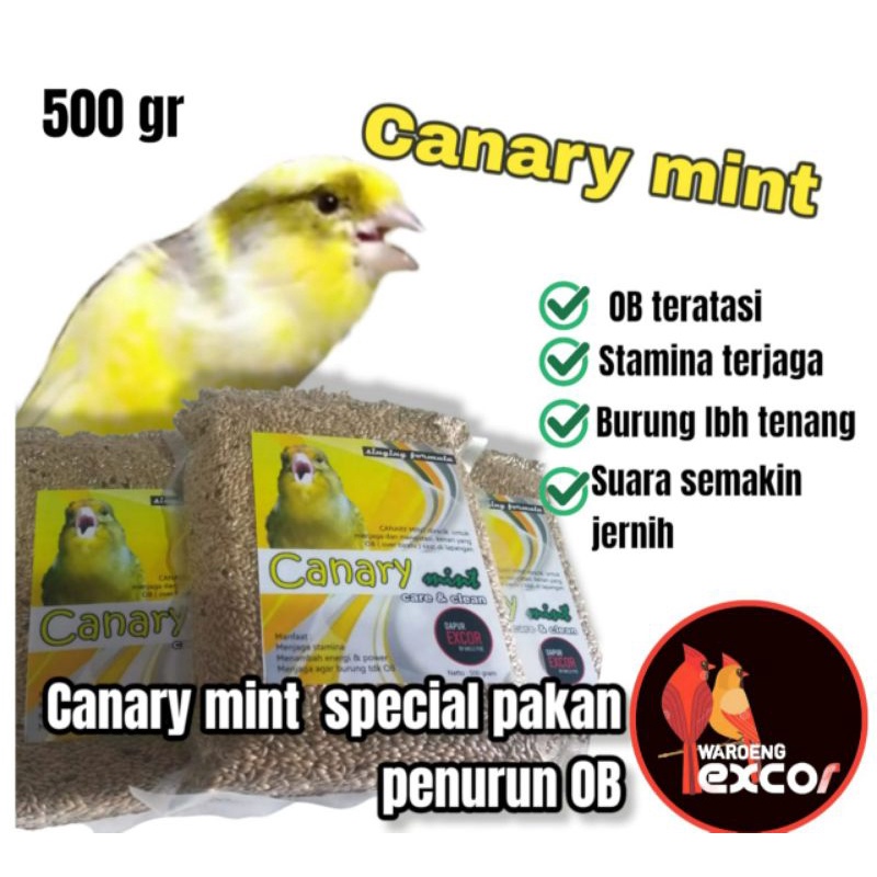 Pakan Kenari Penurun Birahi Penstabil Birahi Canary Mint Excor - 500gr