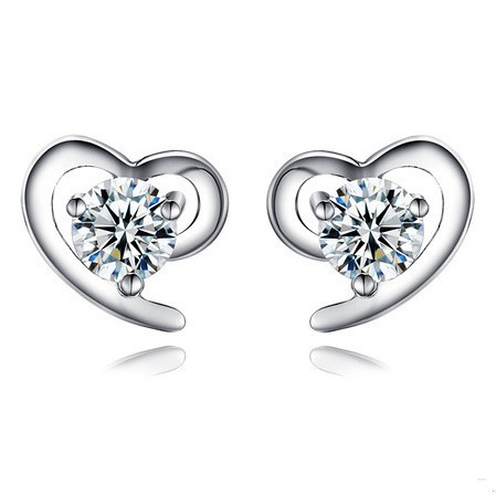 Anting Silver Perak S925 Wanita Fashion Murah AAS019 bentuk hati untik sangat elegant sederhana