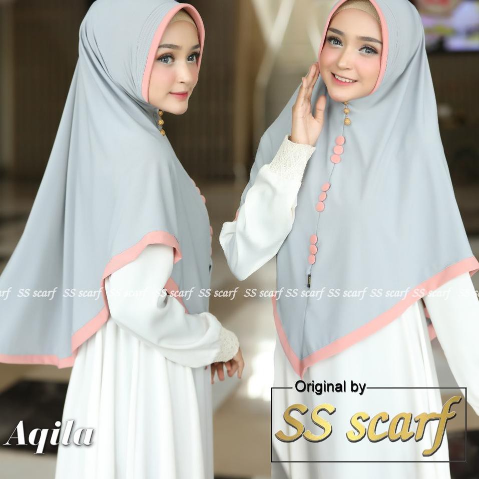 TERMURAH ORI SS SCARF Hijab Instan AQILA Jilbab Bergo Khimar Kerudung Muslimah Good Jersey ....