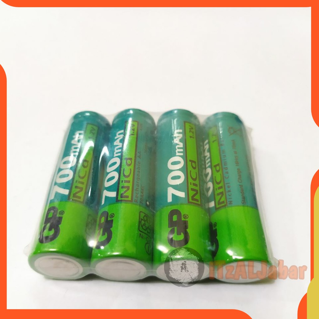 Baterai cas GP 700mAh AA 1.2v Original Batre Untuk mainan