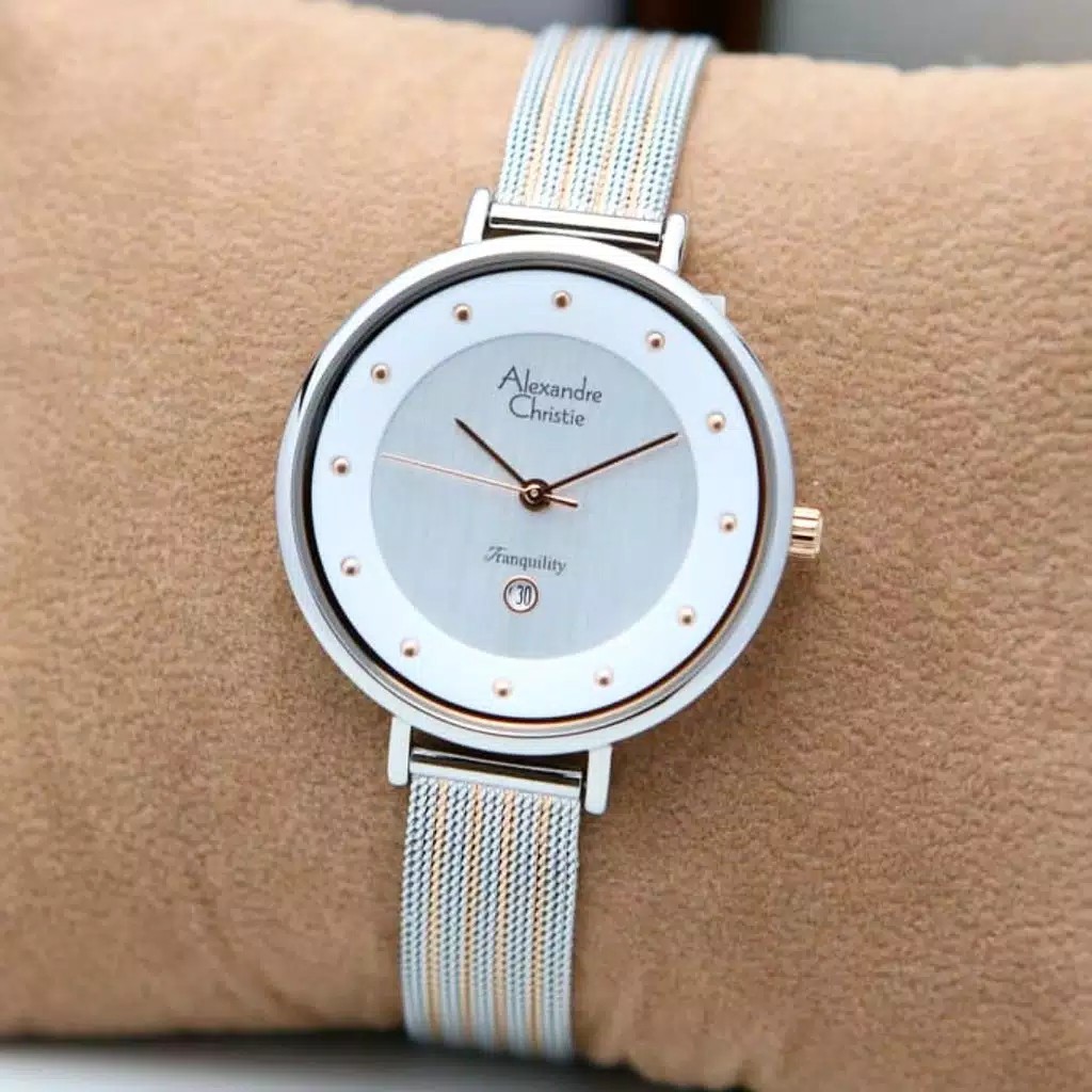 AC alexandre Christie AC 2485  wanita original stainless steel rose gold