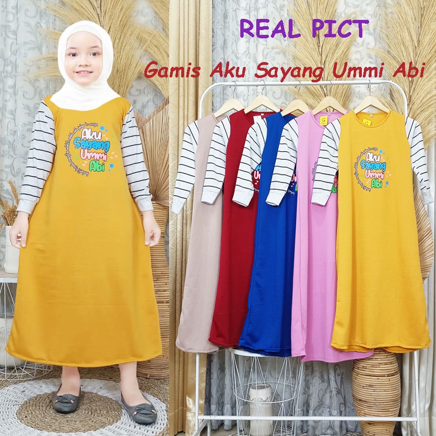 GAMIS ANAK AKU SAYANG UMMI DAN ABI 3-12Tahun GL FASHION