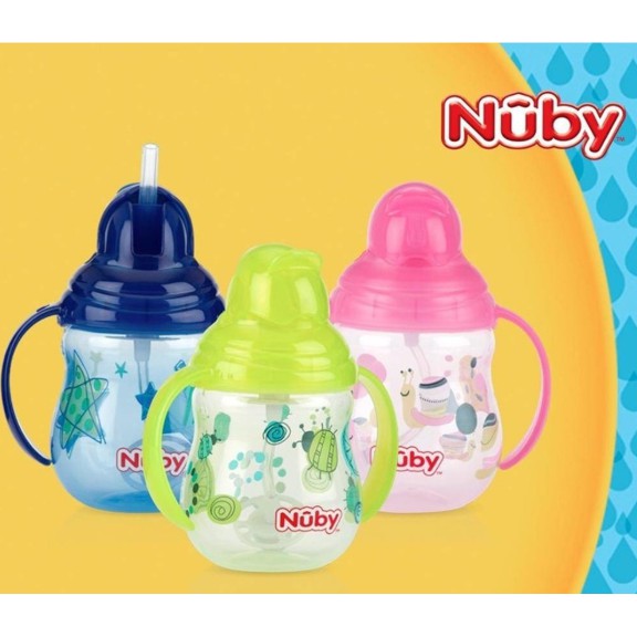 Nuby Flip it Twin Handle with Straw Training Cup 270ml