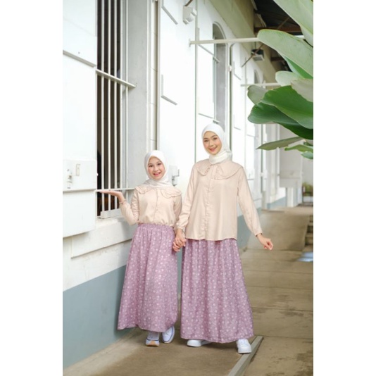 Shakila Strech Print Set by Aeraaqu / Setelan Couple Rok Print Perempuan