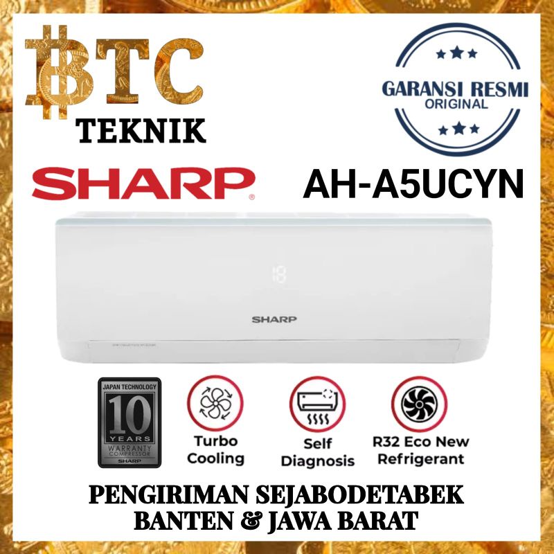 AC SHARP AH - A 5 UCYN 1/2 PK TURBO AH - A 5 UCYN + PASANG INSTALASI