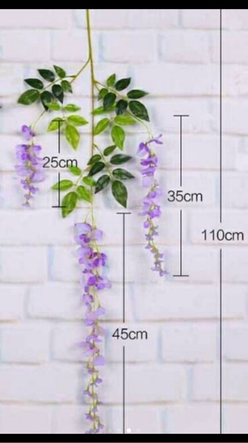Bunga Wisteria Tanggung / Bunga Artificial / Bunga Juntai-2