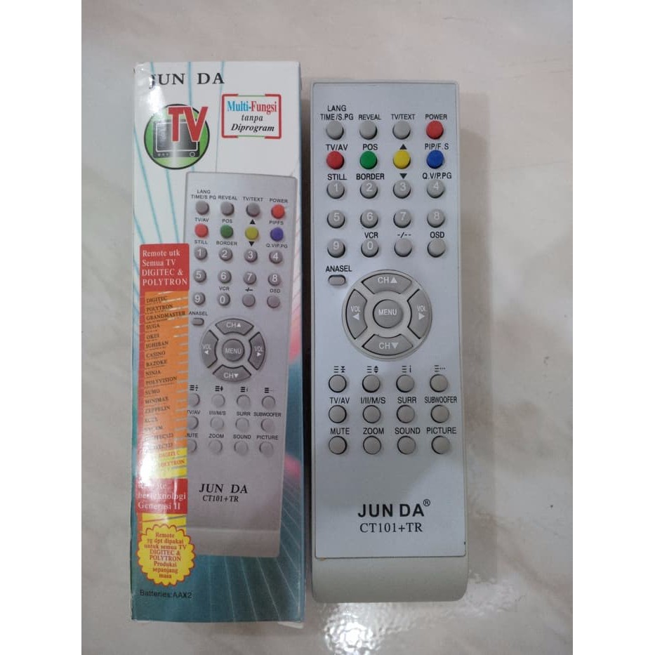 REMOTE TV MULTI FUNGSI UTK TV DIGITEC &amp; POLYTRON JUN DA CT-101