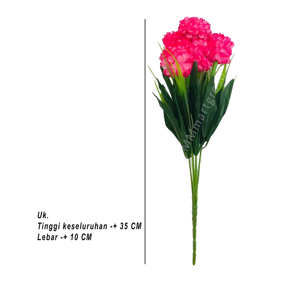 Bunga Hydrangea / Bunga Hiasan / Bunga Kain Batang Plastik / 1 tangkai