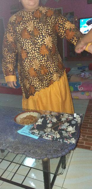 Meisya Gamis Batik Rempel Miring Bisa Couple