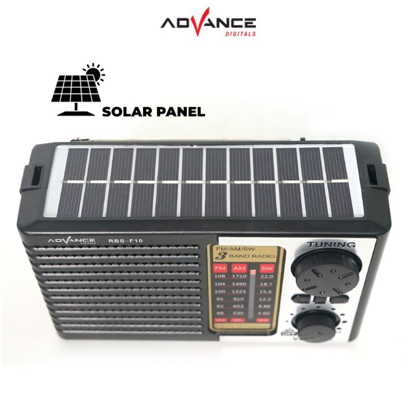 ADVANCE RADIO AM/FM/SW PORTABLE SPEAKER BLUETOOTH PANEL SURYA RBS-F10