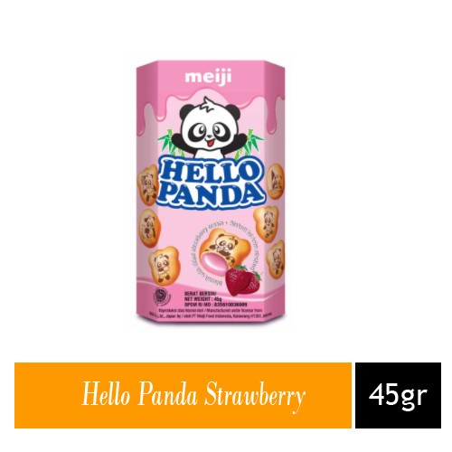 HELLO PANDA MEIJI STRAWBERRY 45GR SNACK STROBERI HALAL