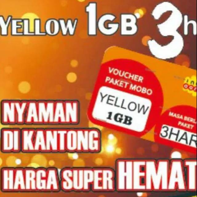 Voucher Indosat Yellow 1gb 3 hari