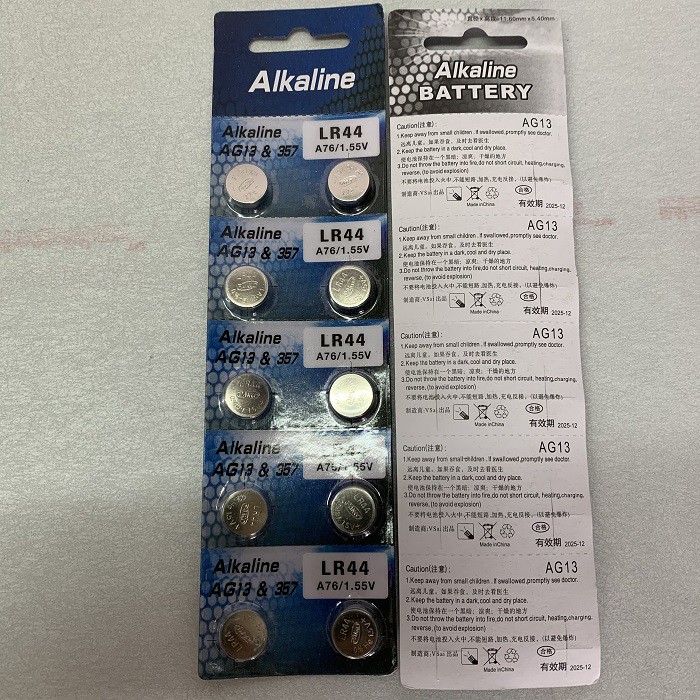 Baterai Kancing ALKALINE LR44 A76 1.5V  Batre Batrei Battery LR-44