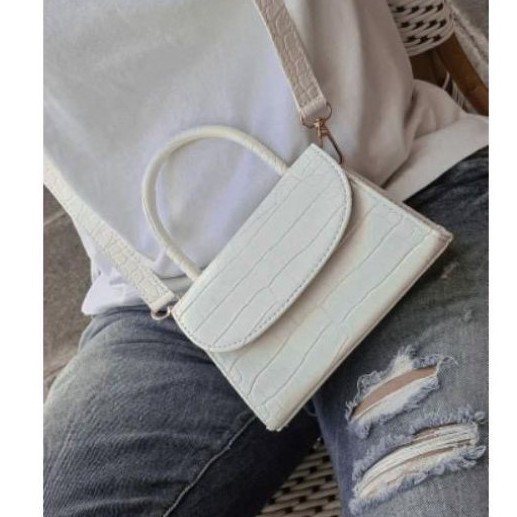 BAJ TAS SELEMPANG WANITA MIZU CROCO HANDLE + SELEMPANG BAG Tas Selempang Wanita SHOULDER BAG MIZU TF006