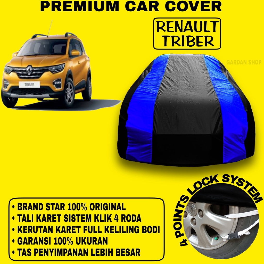 Body Cover RENAULT TRIBER Sarung Strip BIRU Penutup Pelindung Bodi Mobil Renault Triber PREMIUM