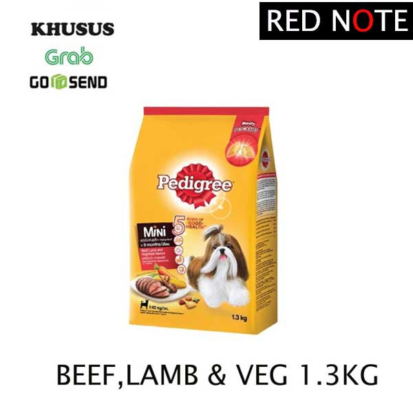 Pedigree MINI Beef Lamb Veg 1.5/1.3kg (Grab/Gosend)