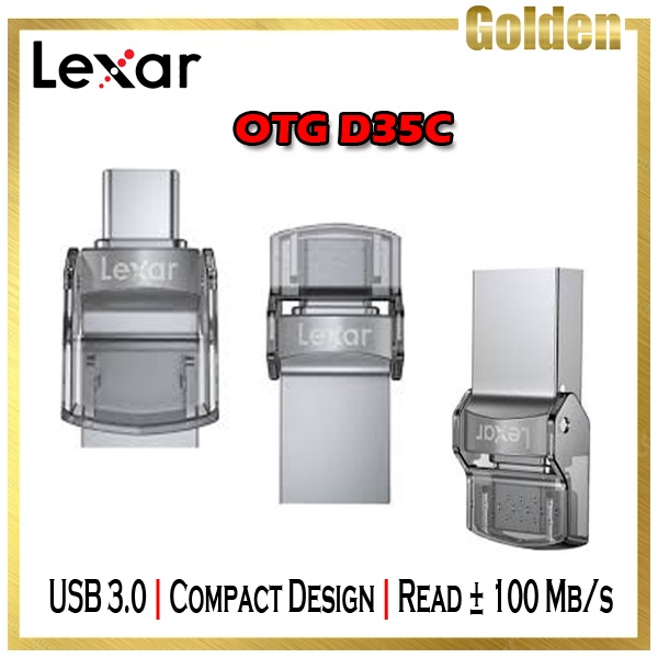 Lexar OTG D35C USB 3.0 Type-C 32GB 64GB 128GB 256GB Garansi Resmi Original