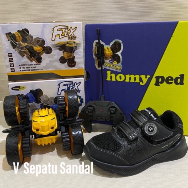Sepatu Anak Homyped Berhadiah Mobil Flex Car 2020-Hitam