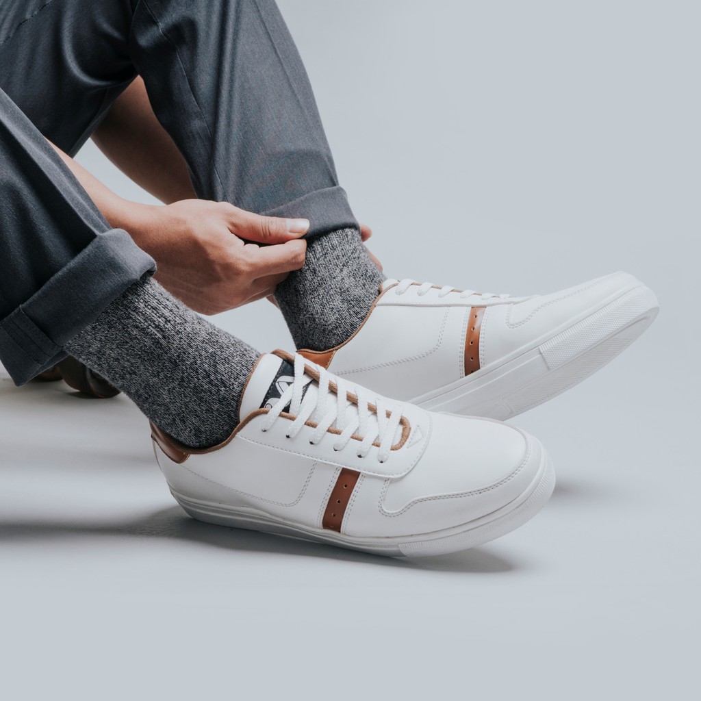 Mason White | Sepatu Sneakers Putih Original Sneaker Casual Sniker Kasual Jalan Pria Lokal Ori Footwear | FORIND x Lvnatica