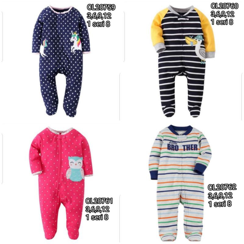 Sleepsuit Premium Bayi Zipper Tutup Kaki - Jumper Panjang