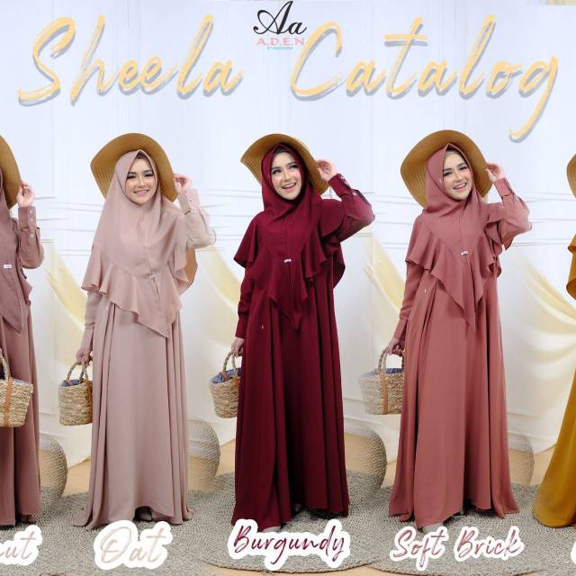 Sheela dress vol 2 aden hijab gamis polos aden