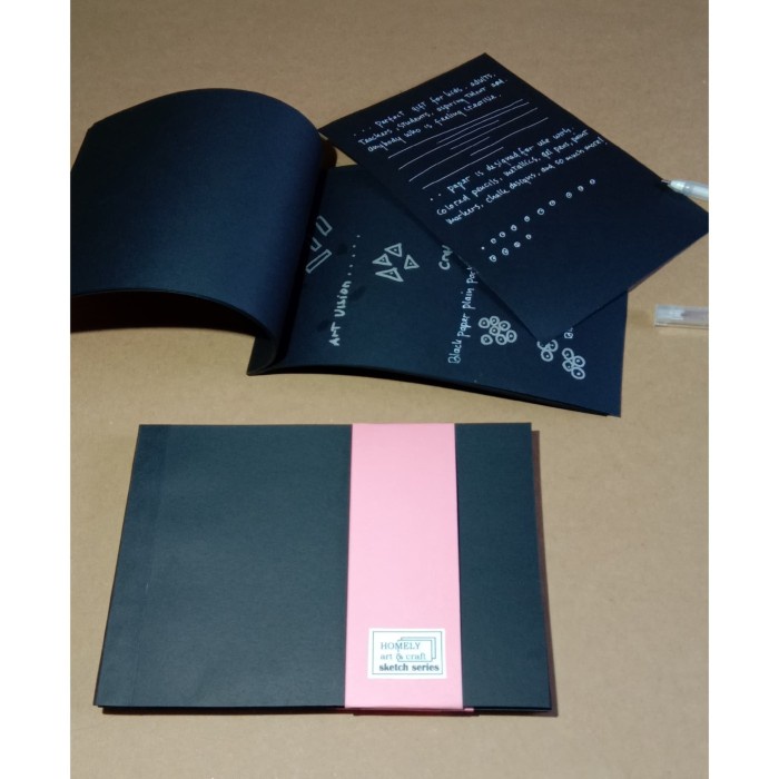 

Update Buku/Sketchbook A5/Buku Tulis Hitam Polos/Blackpaper Diskon