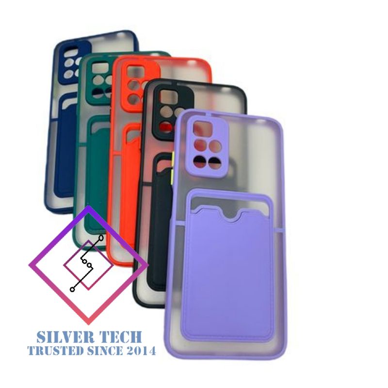 Silvertech Case List Kartu Redmi 10 Kesing Softcase Temperglass Silikon Redmi 10 Slot kartu