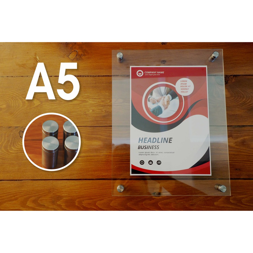 Mount A5 Acrylic Display / Frame Akrilik / Akrilik Poster Dinding 2mm