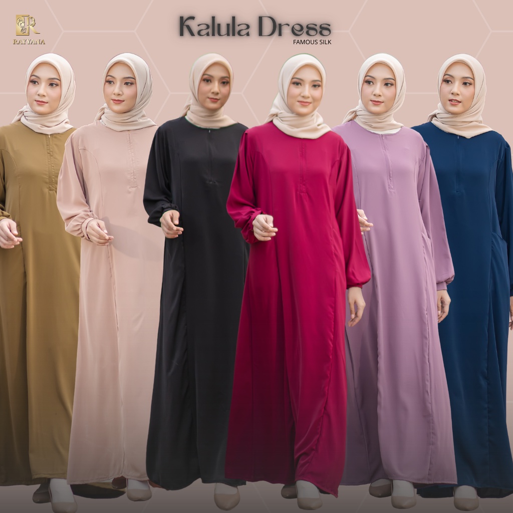 KALULA DRESS GAMIS MATT FAMOUS SILK ORI