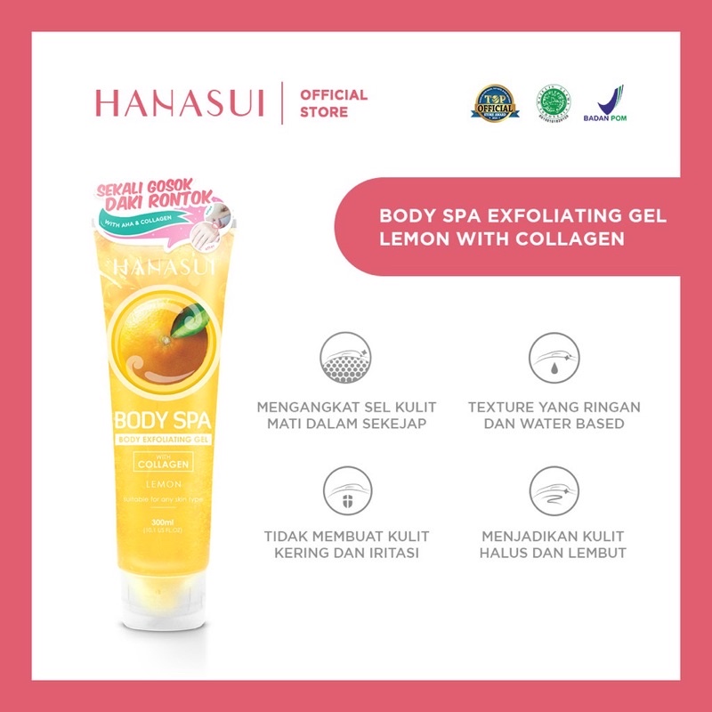 HANASUI Body Spa Exfoliating Gel Indonesia / Gentle Cleanser Power Essence Toner Serum Day Night Cream Spot Gel Lip Sleeping Cream Mud Peel Off Mask Masker Lotion Bar Soap / Men Naturgo Flawless Glow Acne Treatment Mattedorable Mineral Black Gold Paket