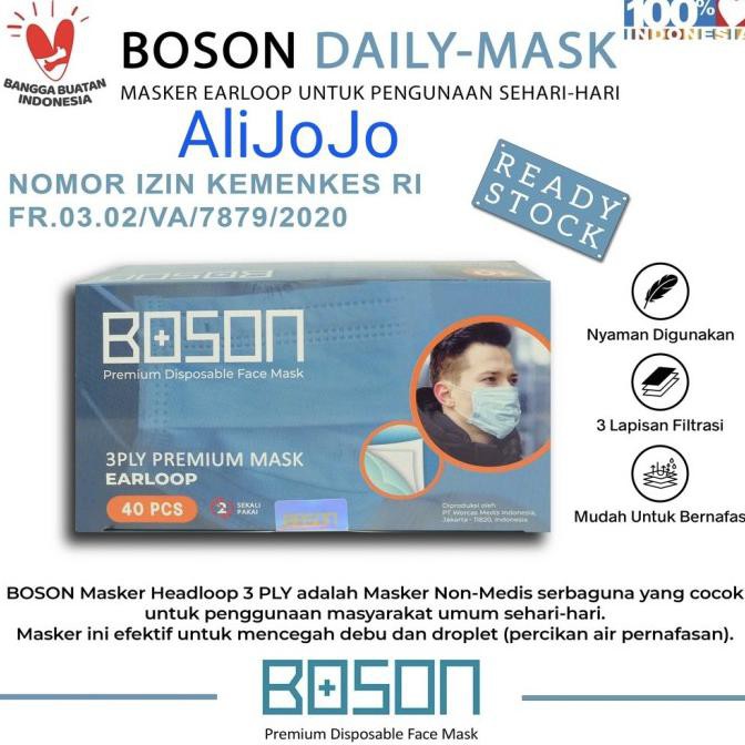 BOSON Masker Earloop 3 Ply Non-Medis