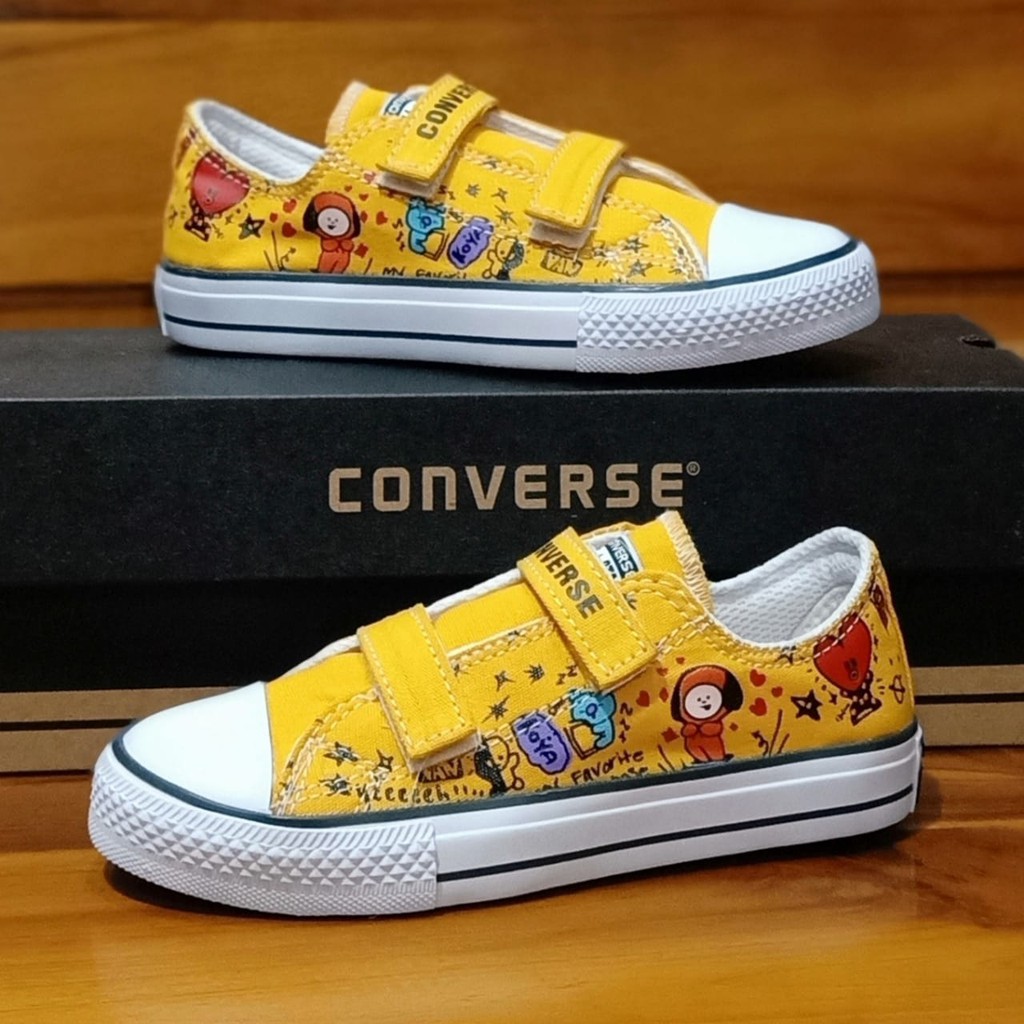 Sepatu anak sneakers bts BT21 import casual Putih terbaru termurah sekolah perempuan &amp; laki laki COD