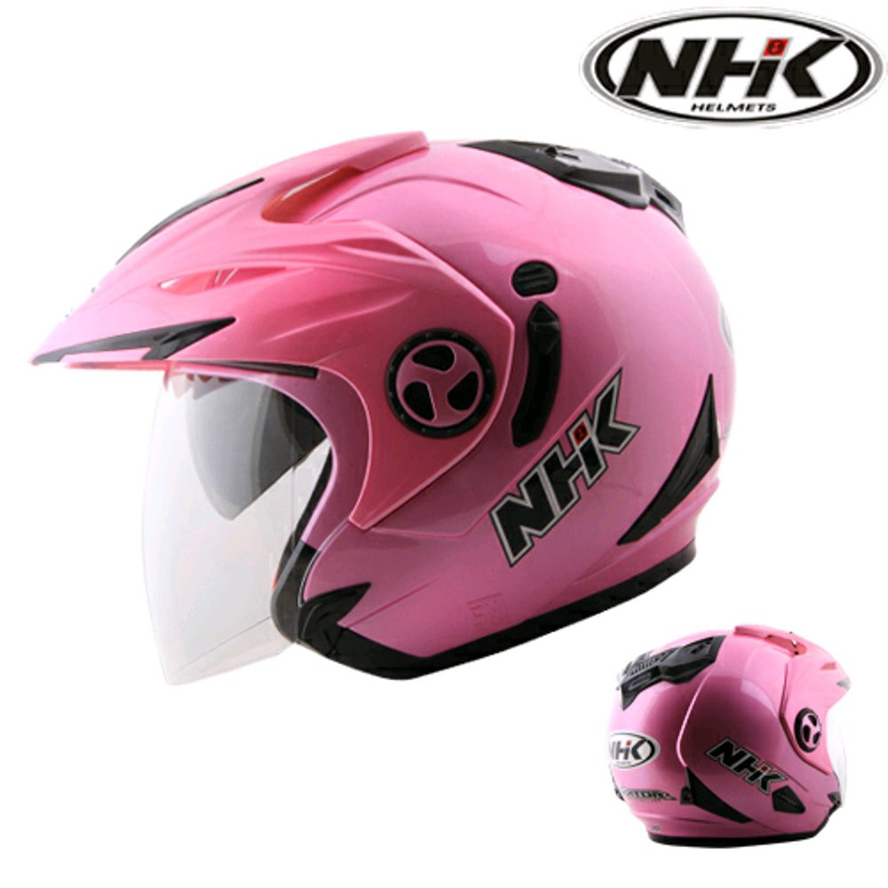 Promo Helm NHK Aviator double visor solid  Terlaris