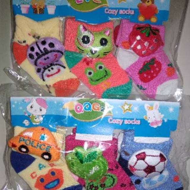 Kaos kaki boneka isi 3 pasang