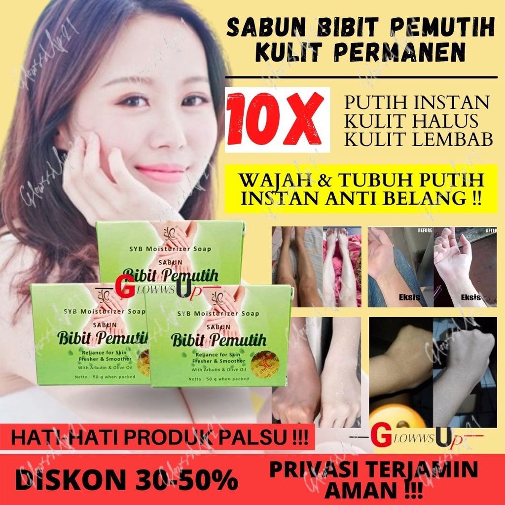 SABUN BIBIT PEMUTIH BADAN PERMANEN SABUN BATANG 50GR BPOM SABUN BIBIT ORIGINAL