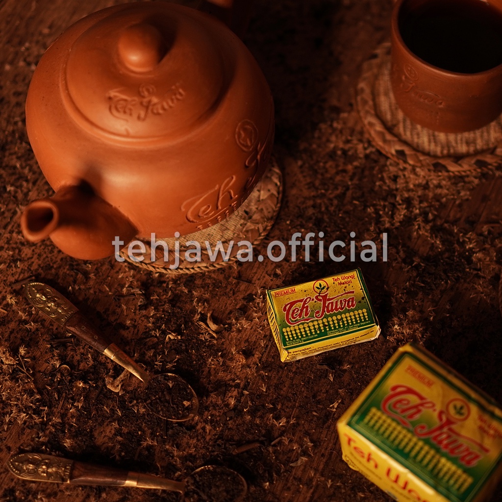 Teh Jawa Poci Tea Set tanah liat &amp; Teh Jawa Premium 9g 1 pack isi 50 pcs