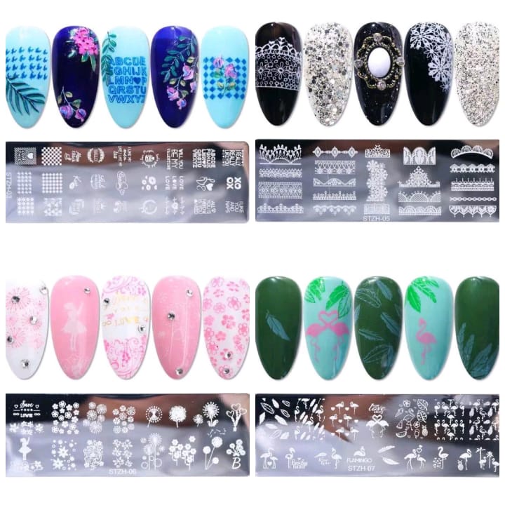 STAMPING PLATE MIX MODEL STAMP PLATE DESIGN NAIL ART PLAT BESI  HIASAN GAMBAR NAILART