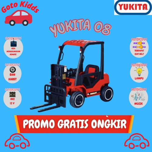 Mainan Anak Mobilan Aki ForkLift Yukita 08 12 Volt Maenan Anak