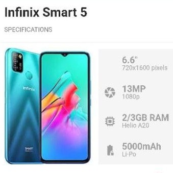 infinix smart 5 smart5 smart6 smart 6 smart7 smar 7 2/32 ram 2gb 3gb 3/64 garansi resmi