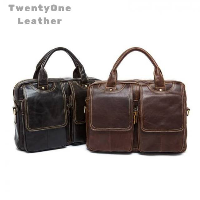 Tas Selempang Pria / Tas Selempang Kulit Sapi Asli - Venice by Napoleon