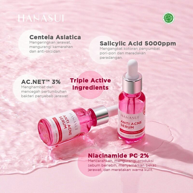 Look Serum Hanasui Anti Acne Pink Original BPOM