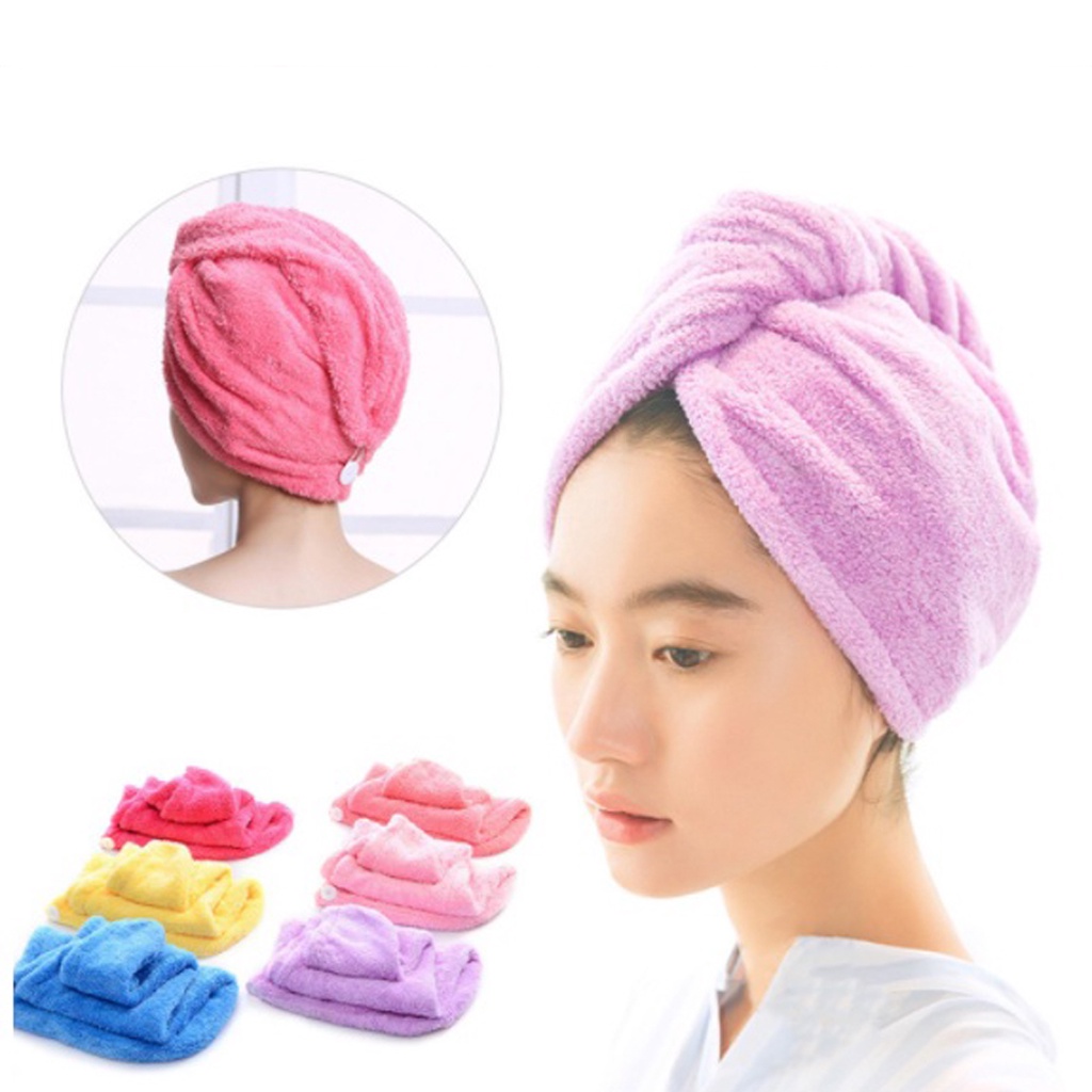 BRGUNIK Handuk Rambut Magic Towel Handuk Kepala Keramas Turban Keramas R060