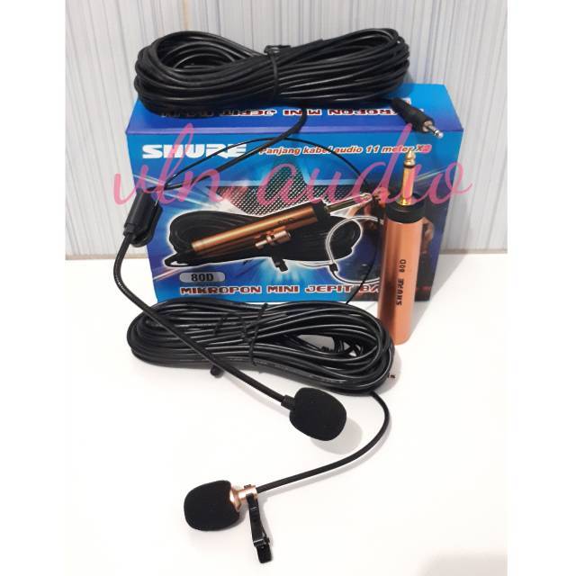 Mic mini tie clip on + head set SHURE