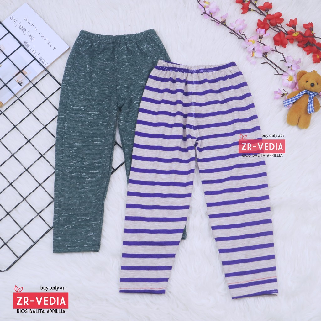 Legging Salur uk 4-5 Tahun / Celana Panjang Anak Perempuan Legging Pants Cewek Grosir Murah Stripe