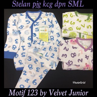 Setelan Baju  Tidur Piyama Panjang Velvet  Junior SML LB LL 