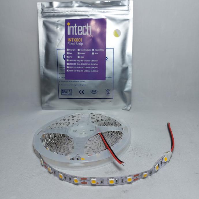 Lampu LED Strip Flexible IP33 Intech 5 Meter 2835 / 5050 IN TECH