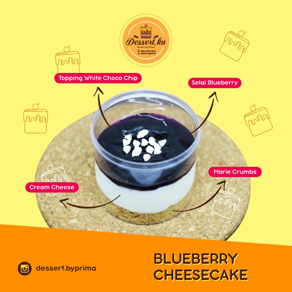 

BLUEBERRY CHEESE CAKE DESSERT CUP / BLUEBERRY / CHEESECAKE / DESSERT MINI