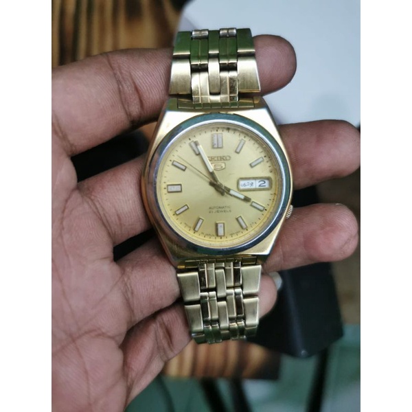 seiko 5 gold vintage automatic 7s26