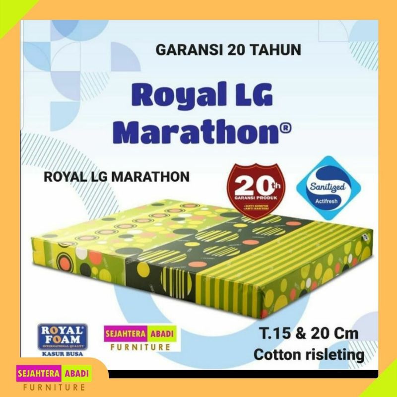 Kasur Busa Royal Foam spon LG Marathon garansi 20 th busa tebal 15 cm & 20 cm