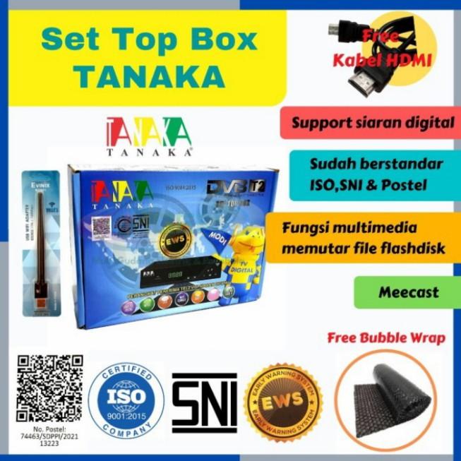 Set Top Box Tanaka Dvb T2 Support Antena Digital / Uhf - Body Besi